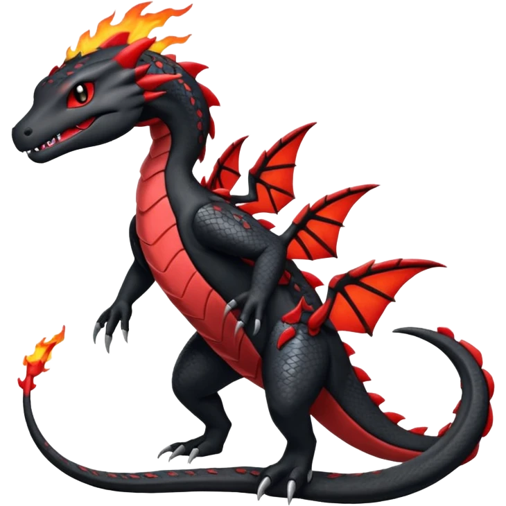 Salandit-Salamence-hybrid-fusion (full body) emoji