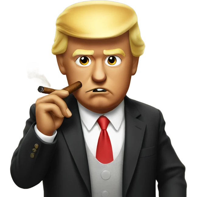 Trump smoking a cigar  emoji