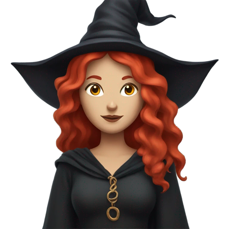 Mystical witch with red hair emoji