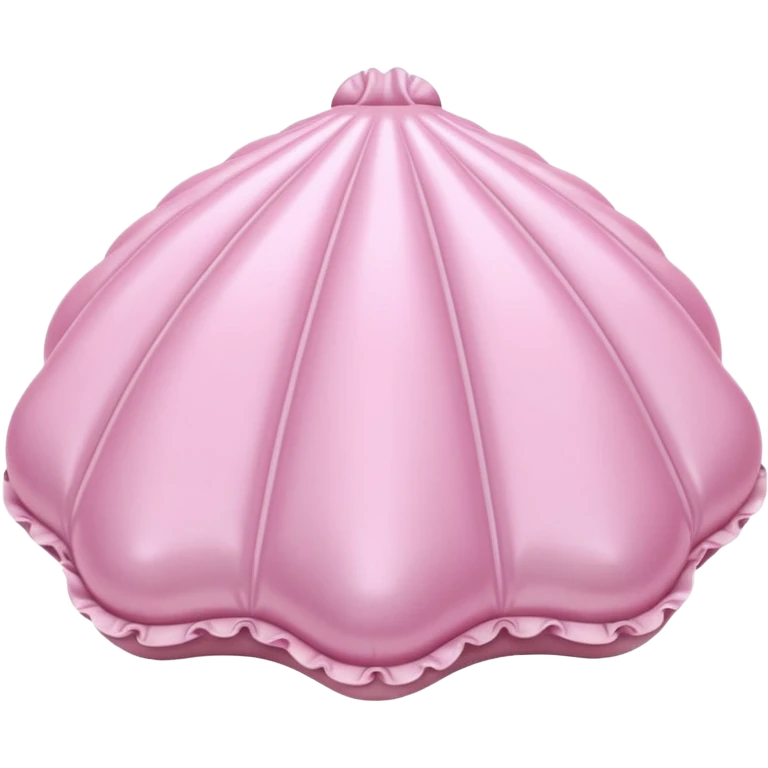 vintage rococo pale pink inflatable puffy shell compact emoji
