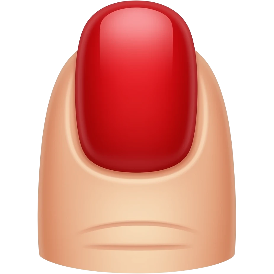 middle finger with red nails emoji