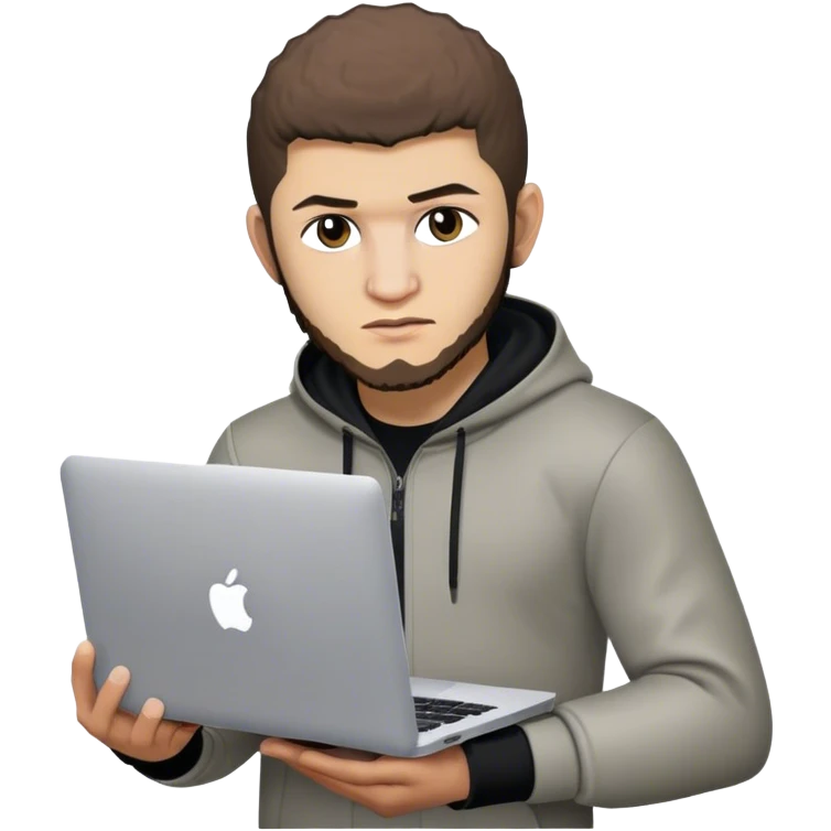 Khabib with macbook emoji