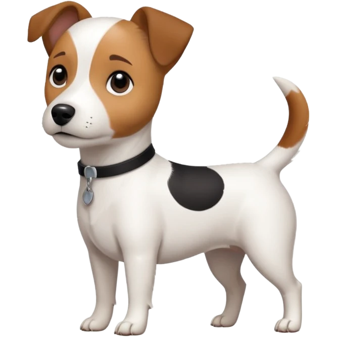 a white jack russell cross emoji
