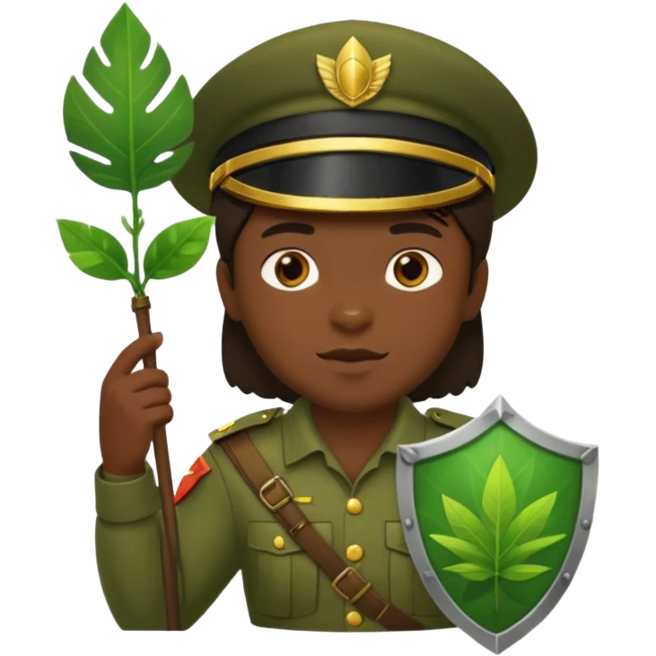 Jungle Guard – leaf shield. emoji