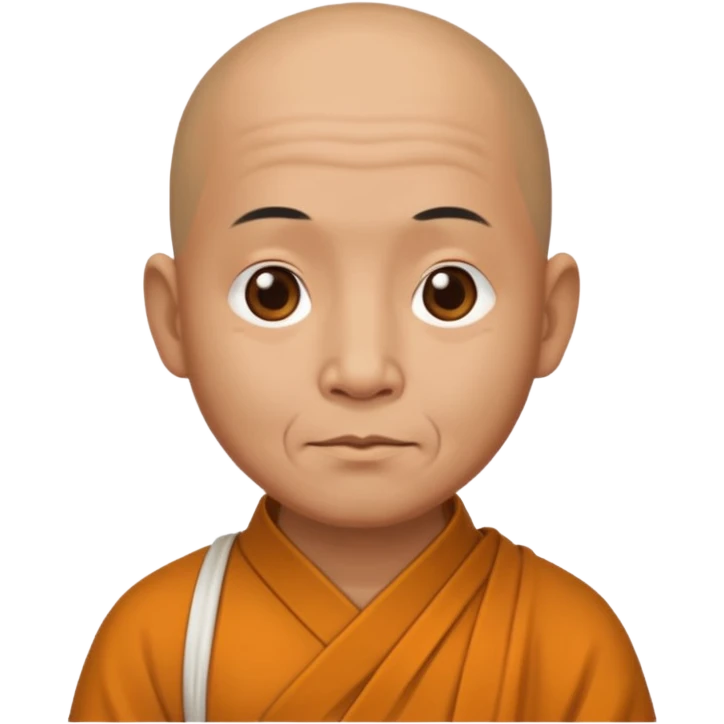 An old bald Asian monk emoji
