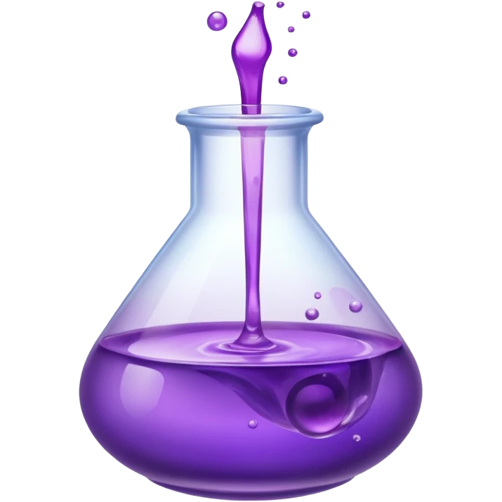 chemistry glass with purple liquid emoji