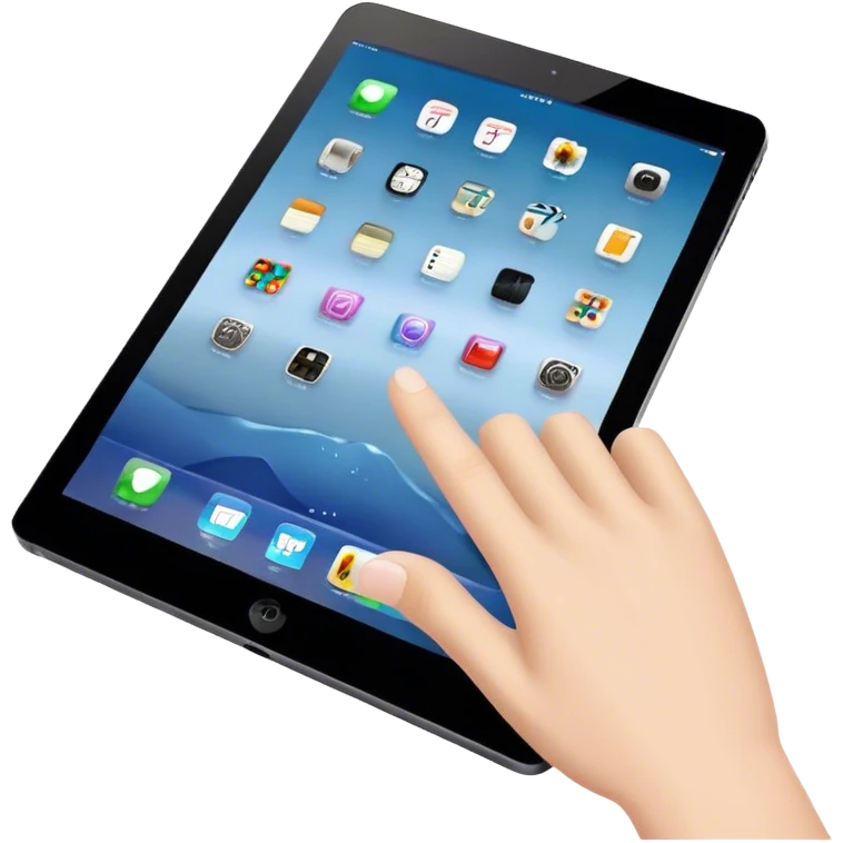 hand with ipad emoji