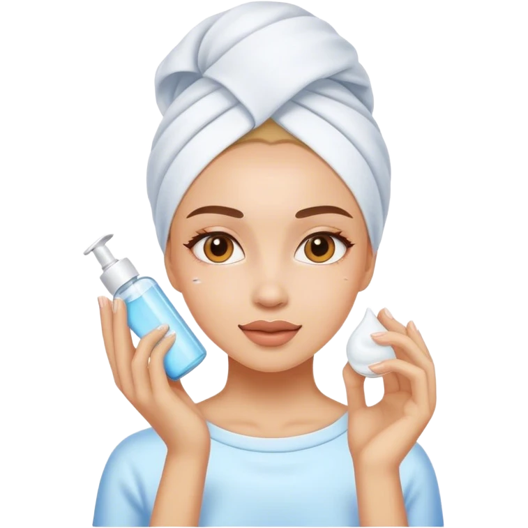 Girl doing skin care  emoji