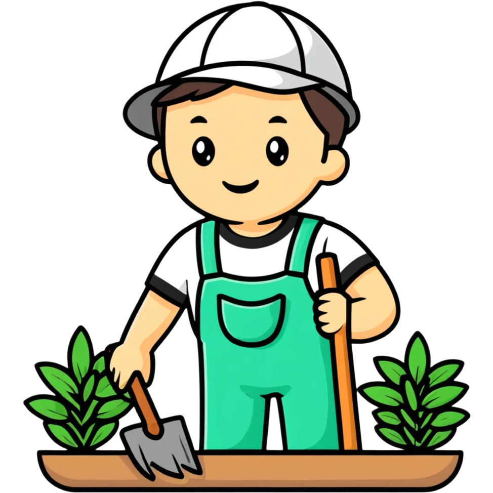 young white gardener emoji