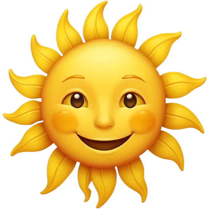 A sun character and make him happy emoji
