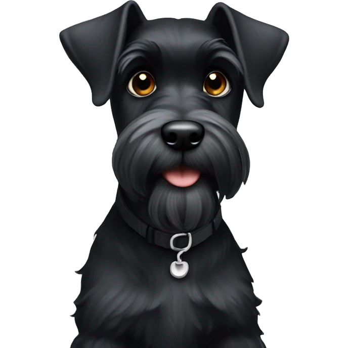 young black  Schnauzer emoji