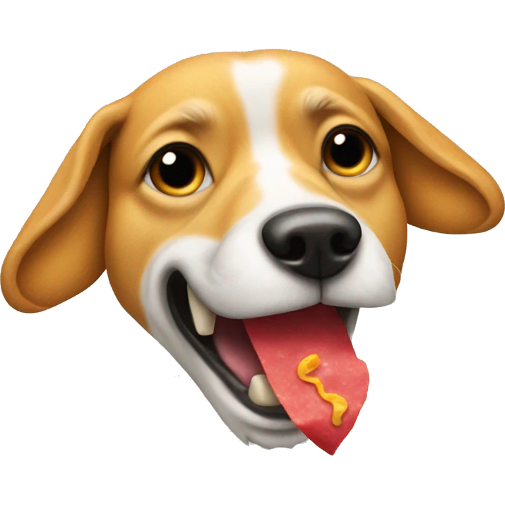 Dog eating a taco emoji