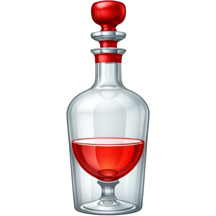 A bottle of vodka emoji with a window and a knocker and a different color. emoji
