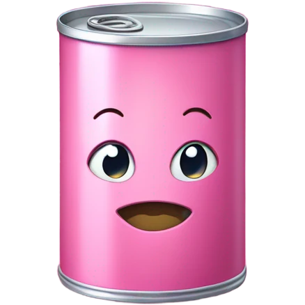 Pink soup can with glitter  emoji
