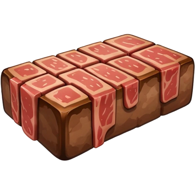 Minecraft steak emoji