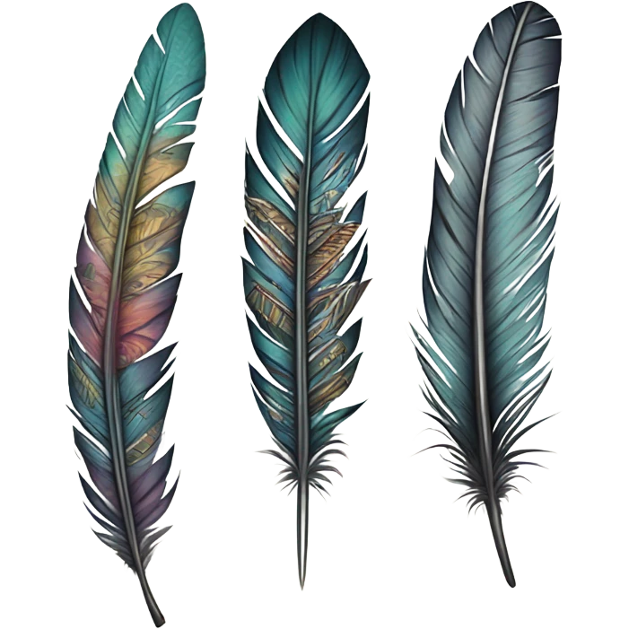 3 Feather tattoos emoji