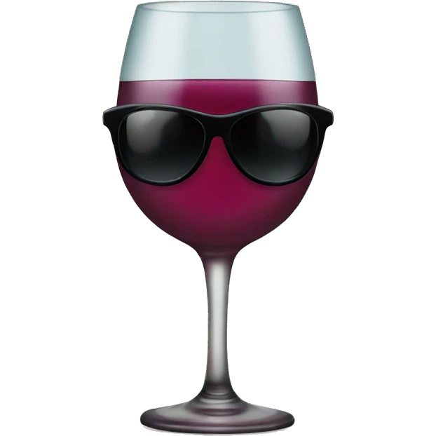 wineglass with sunglasses  emoji