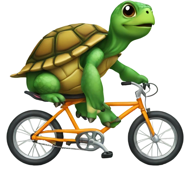 Turtle head on bike emoji