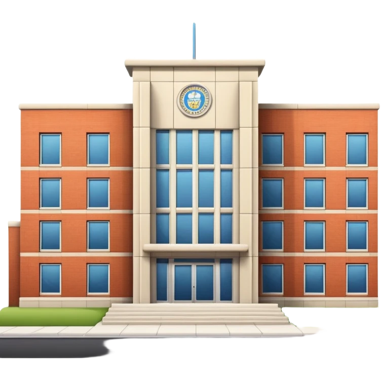 High school building  emoji