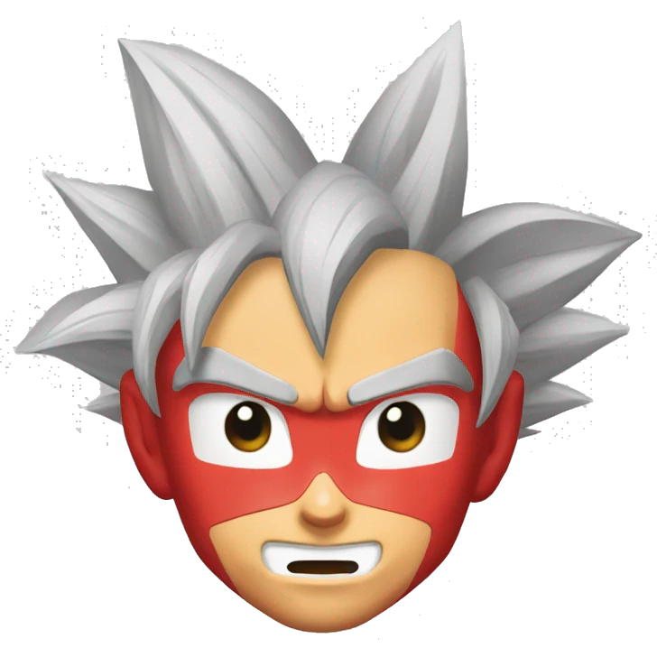Goku Super Saiyan red detailed face  emoji