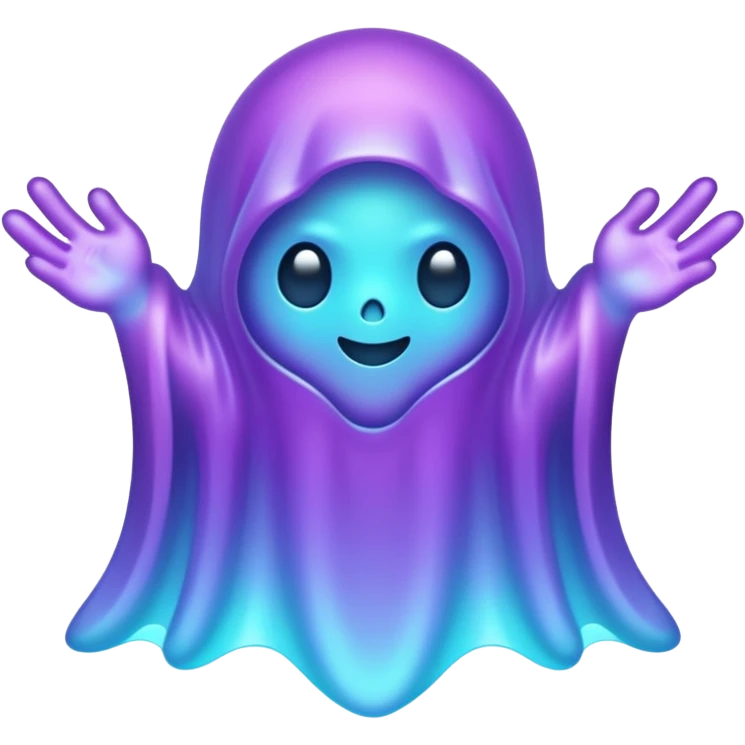 glitter purple and cian ghost glory emoji