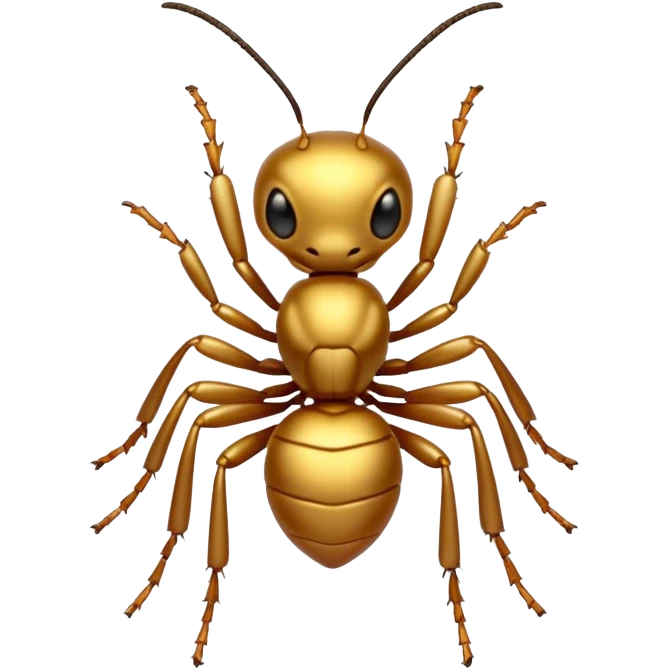 cute gold ants emoji