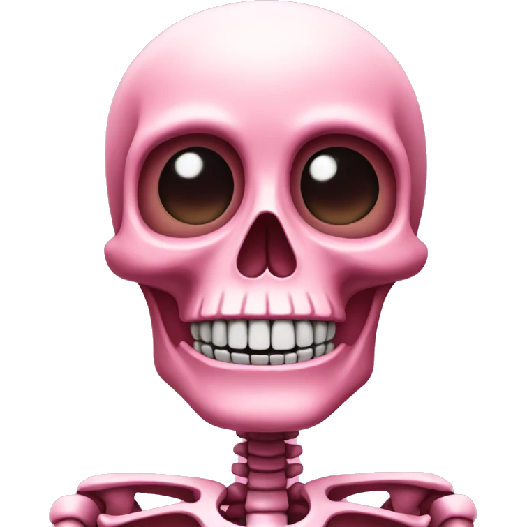 Pink skeleton emoji