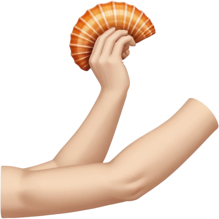 hyperextended elbow with seashells emoji