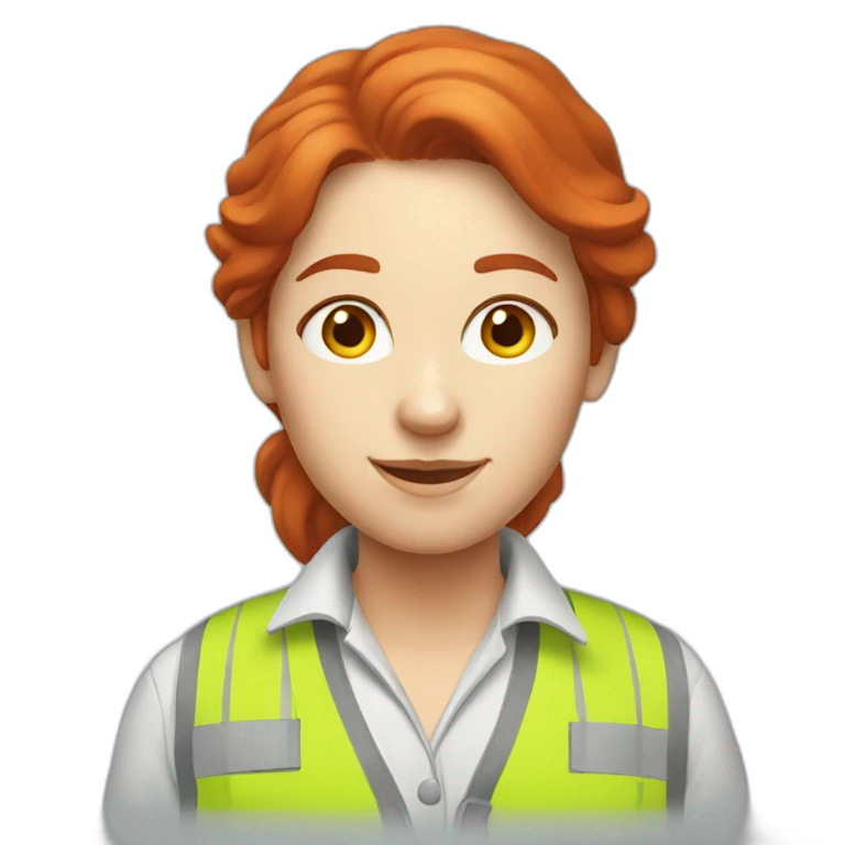 redhead female drywall expert emoji