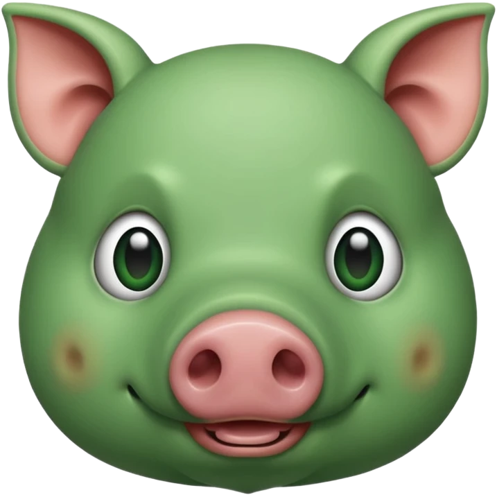 Just pig snout green color emoji