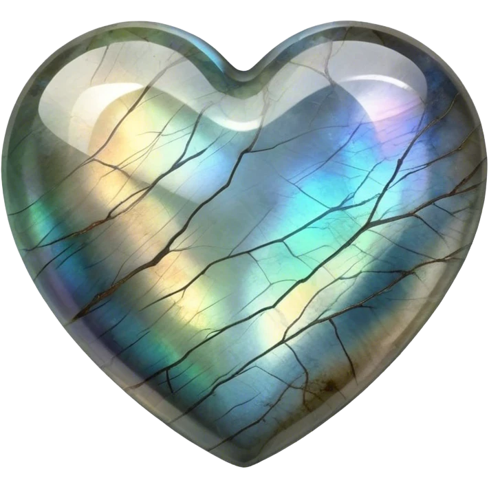 Labradorite crystal heart emoji