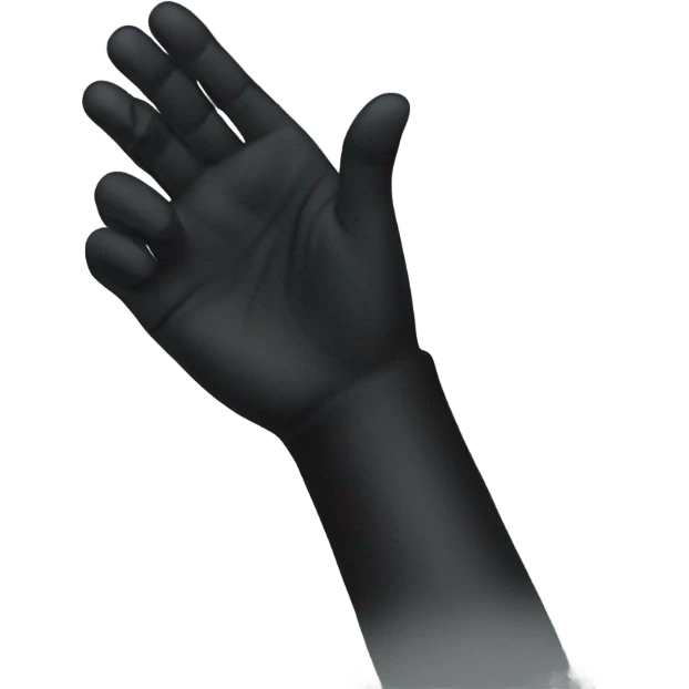 Black hand holding shoe emoji