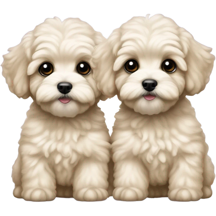 2 maltipoo pups sisters  emoji