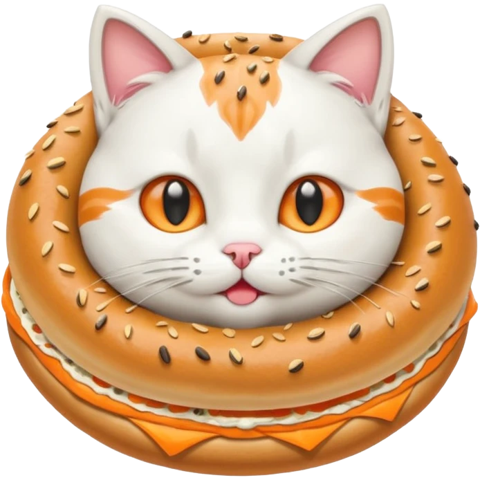 Kedi simit yiyor emoji
