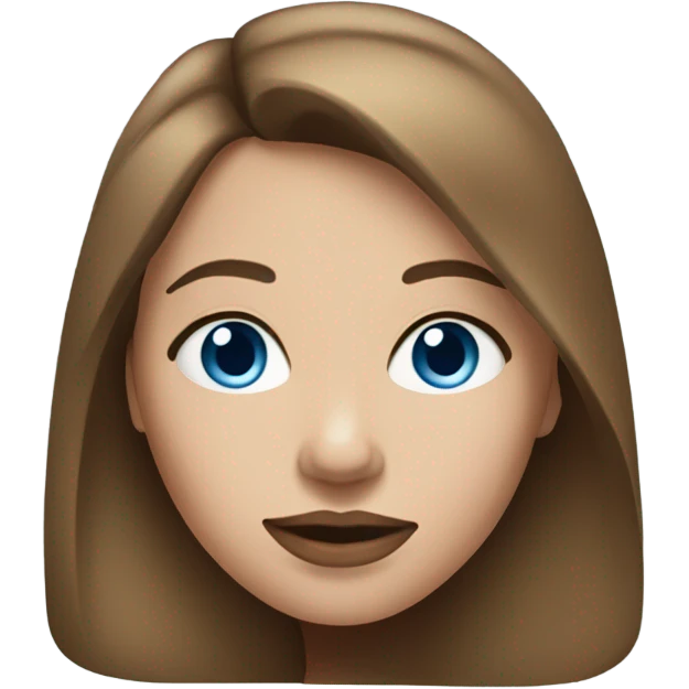 Blue eyed brunette slim nose thick lips pretty  emoji