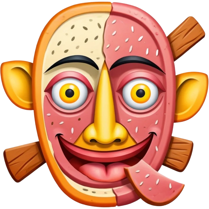 picasso abstract art SPAM MEAT face painting emoji