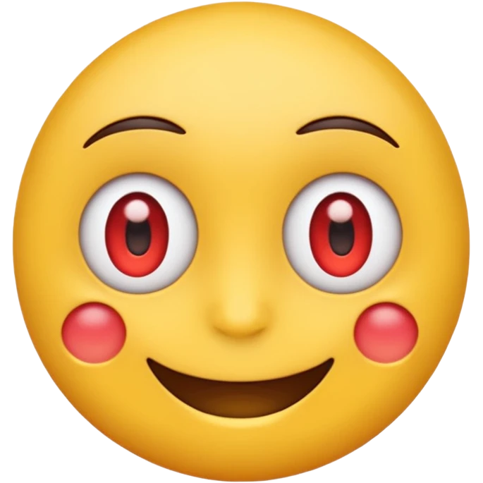 Un emoji qui a les yeux un peu rouge  emoji