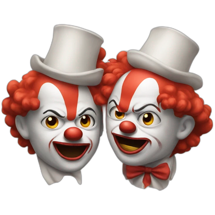 fighting clowns emoji