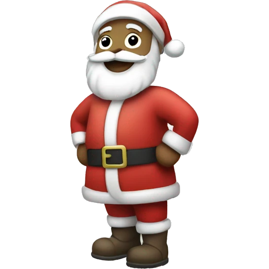 santa next to christmas tree emoji