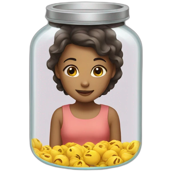 Girl in jar emoji