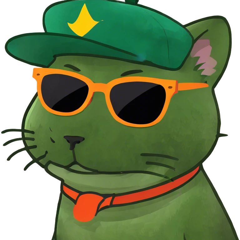 Cat with sunglasses emoji