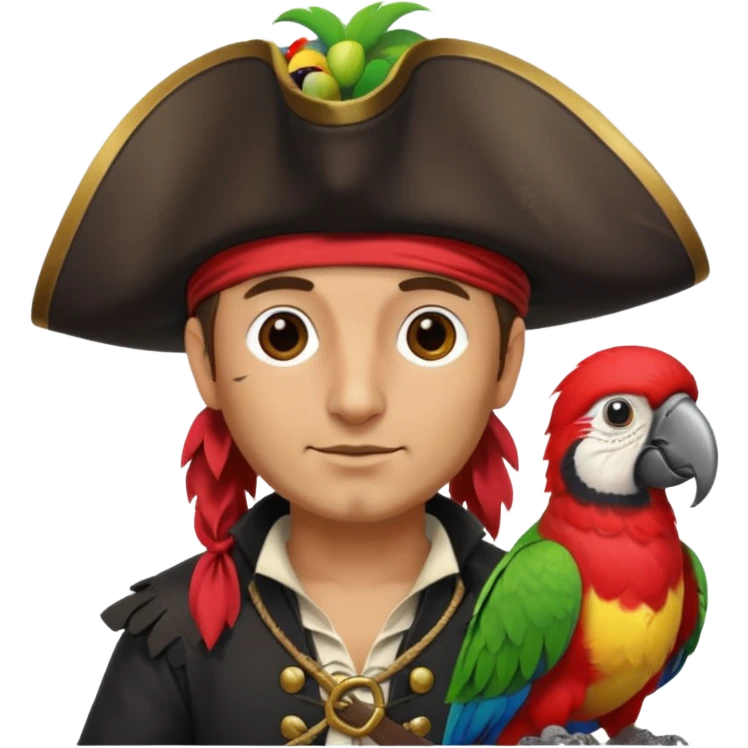 pirate and parrot emoji