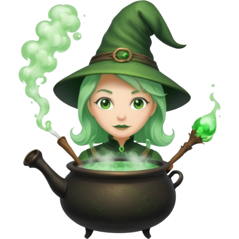 green witch cooking potion emoji