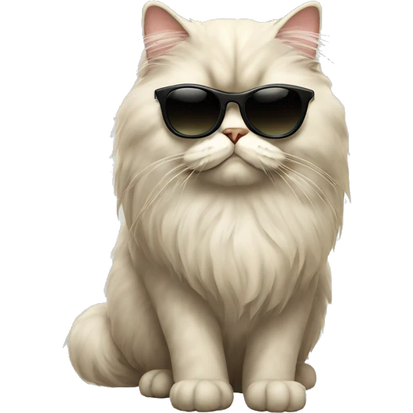Persian cat with sunglasses emoji