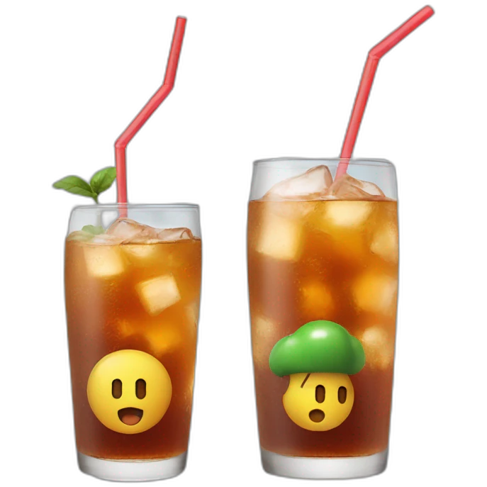 Mario drink ice tea emoji