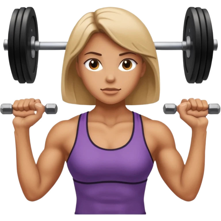 Treino pesos de academia feminina  emoji