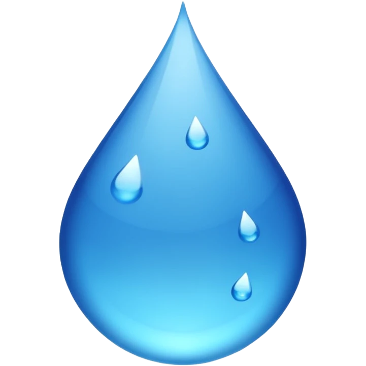 A blue water droplet emoji, simple and clear. emoji