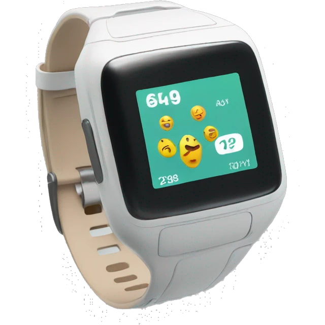 Smartwatch GPS, health emoji