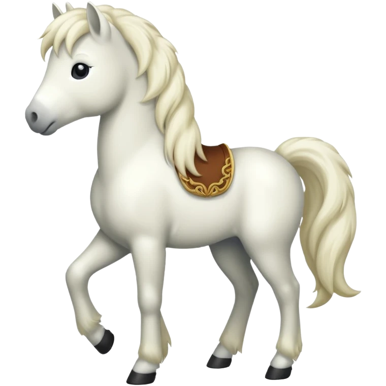 White pony  emoji