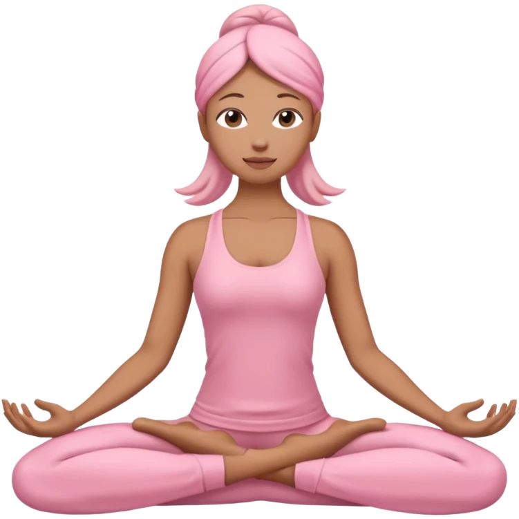 Yoga pink aesthetic emoji